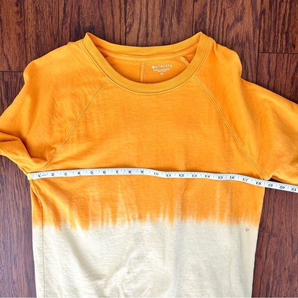 Athleta Orange Tie Dye Ombré Pullover Crewneck Sweatshirt Size Extra Small - Picture 14 of 16